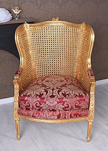 Eleganter Ohrensessel im Holz vergoldet cat678a05 Palazzo Exklusiv