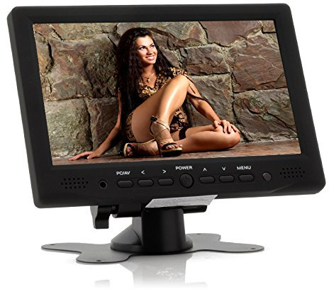BW 7 Inch Touch Screen Car Monitor - Remote Control, 1080p Input, VGA, HDMI, AV IN
