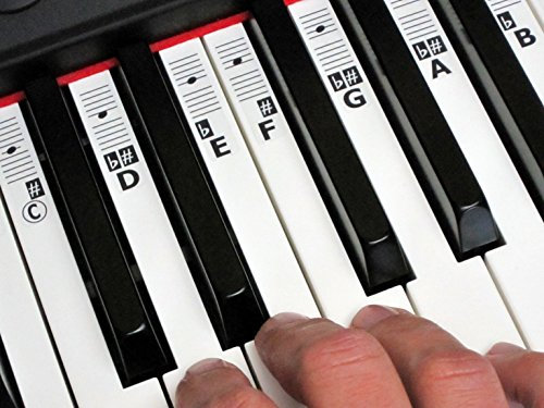 KEYNOTES Piano and Music Keyboard Key Note Stickers with Online Learning Aids