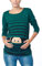 Vêtement de Maternité Humoristique T-Shirt Mignon à Motifs Cadeau pour Grossesse Femme Humour Tee Haut Vetement de Maternite à Manches Longues (Vert foncé, Large)
