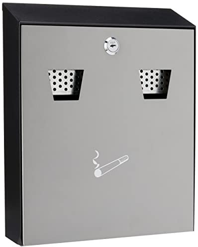 Genware Ashbinpc Rostfreier Stahl Pulver-Beschichtet Mauer-Montiert Zigarette Behälter
