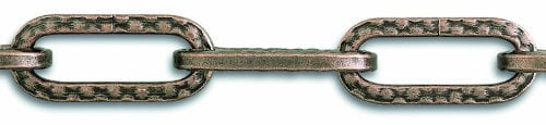 Chapuis LVBL10 Patentkette, runde Glieder, Bronze, maximale Belastung 8 kg, Durchmesser 2 mm, Länge 1,5 m