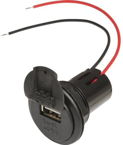 ProCar Power USB Einbausteckdose mit Deckel Belastbarkeit Strom max.=3 A Passend für (Details) USB-A Steckdose 12 V zu
