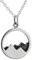 Sterling Silber Mountain Range Landschaft Anhänger Halskette, 45,7 cm, Berge Peaks