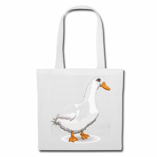 Reifen-Markt Tasche Umhängetasche GANS LIFESTYLE FASHION STREET WEAR HIPHOP LEGENDARY SALSA Einkaufstasche Schulbeutel Turnbeutel in Weiß