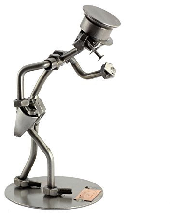 Steelman24 I Omini di Viti Vigile Urbano I Idee Regalo Originale I Soprammobili in Metallo I Modellino