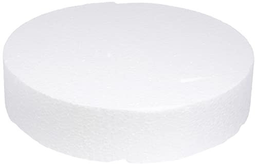 Rayher Hobby Rayher Hobby Rayher 3000700 Styropor-Scheibe, Durchmesser: 30cm, Höhe: 7cm, ideal als Cake Pop Ständer/ Kuchen-Dummy, Weiß