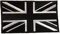 Sew-on Iron-on Embroidered Patch Union Jack British Flag Black & Grey