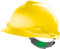 MSA V-Gard Bauhelm - unbelüfteter, robuster Schutzhelm für Elektriker und für die Arbeit in BAU & Industrie - EN 397 - Gelb