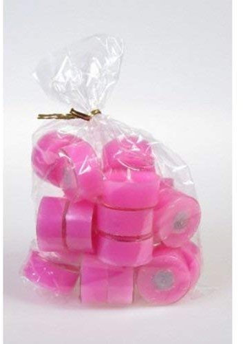 20 original Dänische Teelichter ohne Duft im Acryl-Cup farbig durchgefärbt pink