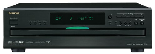 Onkyo DX-C390(S) 6-facher CD-Karussellwechsler, für die Wiedergabe von MP3 CDs und Audio CDs, High-End CD-Player mit innovativen Technologien, gebürstete Aluminium-Gehäusefront, schwarz