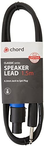 Citronic | Classic Speaker Lead 6.3mm Mono Jack to SPK Plug | Durable Audio Cable for Hi-Fi and Professional Speakers