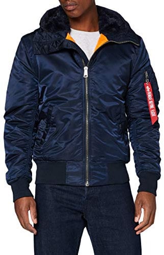 Alpha Industries MA-1 Hooded Bomberjacke für Herren Rep.Blue