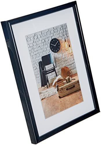 Hama Cadre photo en plastique Sevilla (taille du Cadre de 15 x 20 cm avec bordure de 9 mm x 17 mm, pour une photo de 10 x 15 cm) Noir