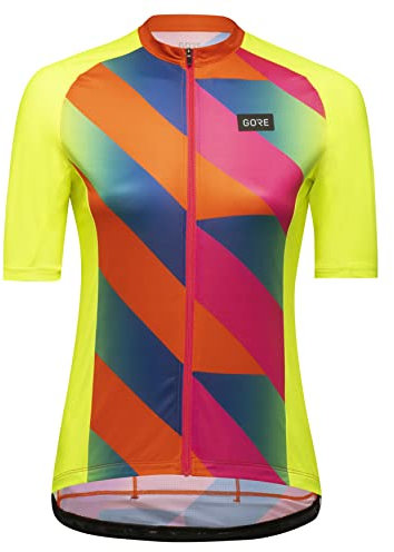 GORE WEAR Damen Signal Trikot, Neon Yellow/Multicolor, 40 EU