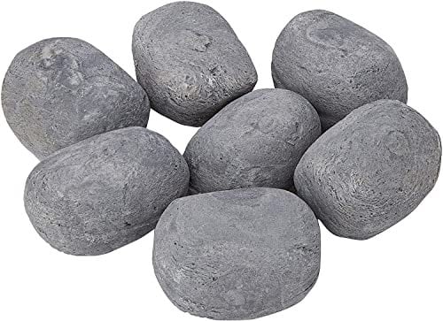Coals 4 You,ciottoli in ceramica grigia per caminetti a gas e al bioetanolo,20 pezzi