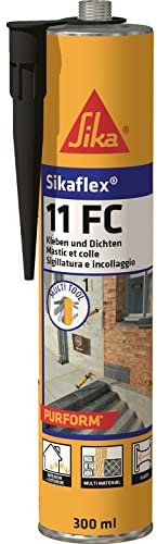 Sika - Sikaflex-11 FC+, elastischer Kleb- und Dichtstoff, 300 ml, schwarz