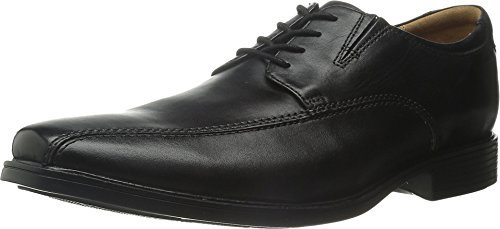 Clarks Herren Tilden Walk Oxford-Schuh Derby, schwarzes Leder, 44.5 EU