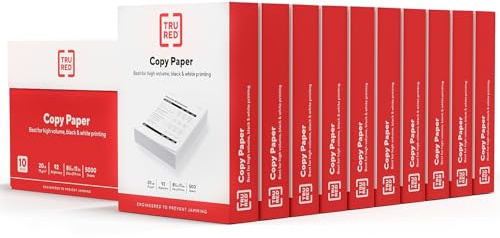 TRU RED by Staples Copy & Printer Paper, 8.5x11, 20lb, 92 Bright, 5,000 Sheets/Carton