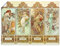 ARTLAND Wanddeko Poster & Kunstdrucke Wandposter 80x60 cm Sommer Herbst Winter Frühling Die vier Jahreszeiten 1896 Art Nouveau & Jugendstil Alfons Mucha B6AA