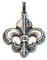 Germanenschmuck Fleur de LYS L (pendentif en argent vieilli).