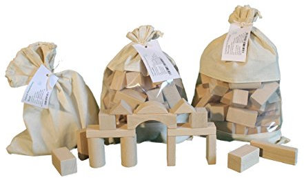Holzspielzeug Baubeutel mit Holzbausteinen 70 tlg natur NEU Bauspiel Holzbausteine Spielsortiment Spielzeug Strategiespiel Geschicklichkeitsspiel Geduldsspiel Holzgestaltung Spiele Holz Seiffen