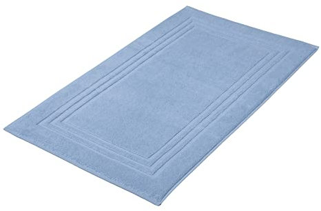 Kleine Wolke Frottiervorl. Lodge Badteppich, 100% Baumwolle, Eisblau, 80 x 50 cm