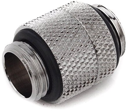 Bitspower Adapter gerade G1/4 Zoll AG Auf G1/4 Zoll AG - drehbar, Silber glänzend