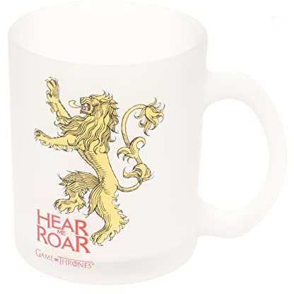 SD toys Taza Vidrio, Lannister Game of Thrones, Color translucida