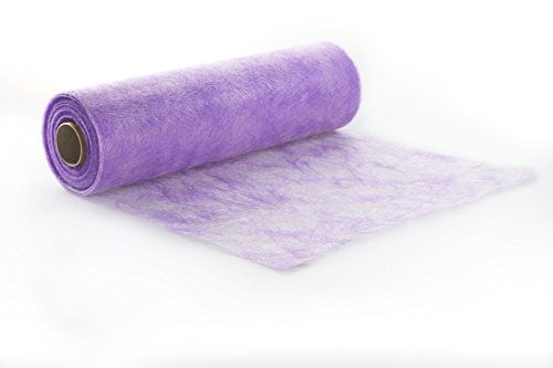 25m Sizoflor ® Original Tischband Tischläufer Tischdeko Faserseide 30cm / 300mm, Farbe:Flieder