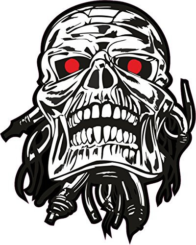NetSpares 1 x Aufkleber Skull 027 Totenkopf Schädel Sensenmann Death Bones Sticker Tuning
