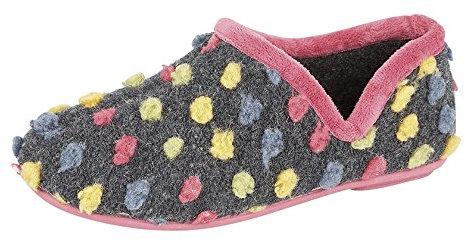 Sleepers Womens Jade Dotted Slippers 3 UK Fuchsia/Multi