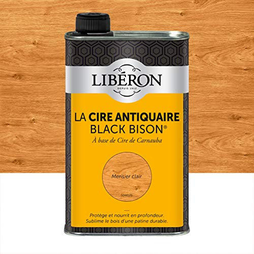 Libéron Cire antiquaire Black Bison Liquide, Merisier clair, 0,5L