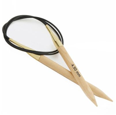 KnitPro Basix Beech Fixed Circular Needles 32 (80cm) | 4.50mm