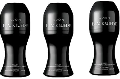 Avon Lot de 3 déodorants roll-on en daim noir pour homme