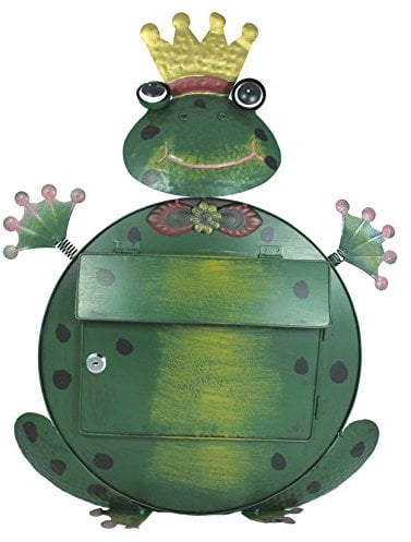 colourliving Kermit Briefkasten Frosch Kermit handbemalt Metall Postkasten grün