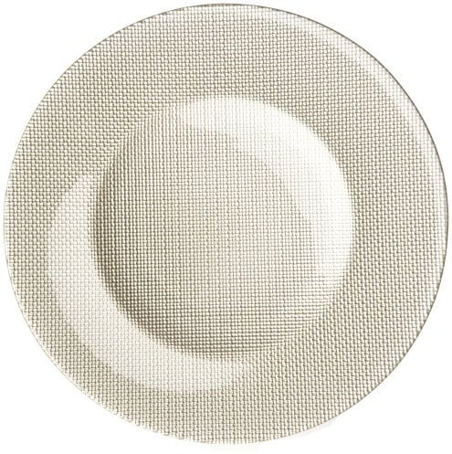 Bormioli Rocco Ceralacca Metallic Charger Plate, Ivory, Set of 12
