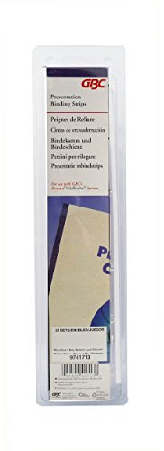 GBC 9741639 VeloBind Bindestrips, 45mm, 25 Stück, A4,weiß
