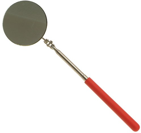 Alkan Teleskopspiegel 75 cm Ø 82 mm Inspektionsspiegel Kontrollspiegel | Ausziehbarer Überwachungs-, Beobachtungs- und Kontrollspiegel, Ø 82 mm, für schwer zugängliche Bereiche