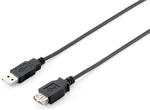 Equip Cable USB 2.0 Am/AH Alargador Macho/Hembra 5m Negro