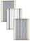 Kracht 3-er Pack Jacquard Geschirrtuch, Halbleinen, Streifen sortiert, anthrazit-schwarz-beige, 50x70cm