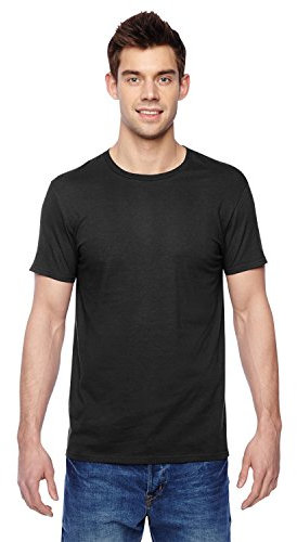 Fruit of the Loom Mens Super Premium Short Sleeve T Shirt Black XXL