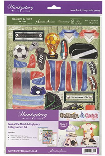 Hunkydory Crafts Hunkydory für Ihn A4 Collage Luxury Card Set-Man of The Match und Rugby Ace