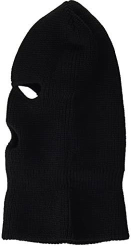 Mil-Tec Kopfhaube Balaclava • Sturmhaube 3-Loch atmungsaktiv • Gestrickte Sturmhaube Winter aus 100% Polyacryl • Outdoor Sturmhauben für Herren & Frauen • Balaclava für Motorrad & Ski • Farbe: Schwarz