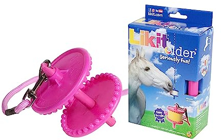 Likit Holder Glitter Pink | Stable Toy for Horses, use with Likit Horse Treats | Help Horse Boredom | Glitter Pink