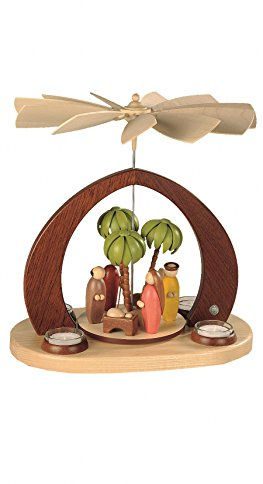 Müller GmbH Moderne Bogenpyramide Christi Geburt 1-stöckig, farbig, 30x20x36cm
