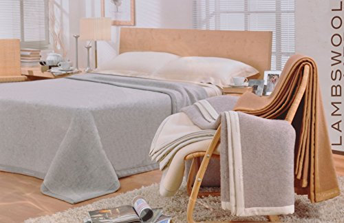 Casatessile Vello D'oro Lambswool Decke Bett cm King Size verzieren - Marrone