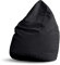 Lumaland Sitzsack Luxury XL Plus 85x65cm | Microvelours Beanbag mit extra weichem & robustem Stoff | Für Erwachsene & Kinder| Ideal geeignet für Kinderzimmer | Sessel & Stuhl Bean Bag [Schwarz]