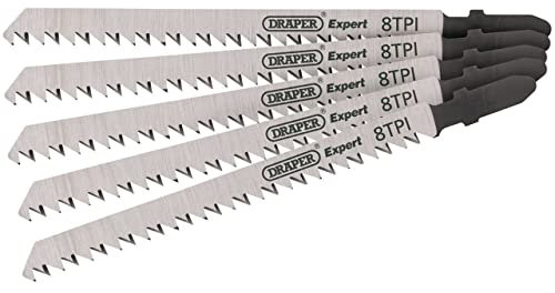 Draper 81728 Expert 5 Piece DT301CD 115mm Jigsaw Blade Set, 230 V, Silver, 115 mm