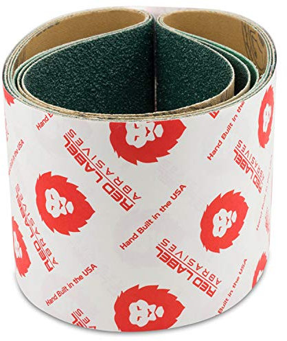 Lot de 3 courroies abrasives en zircone pour meulage/ponçage
